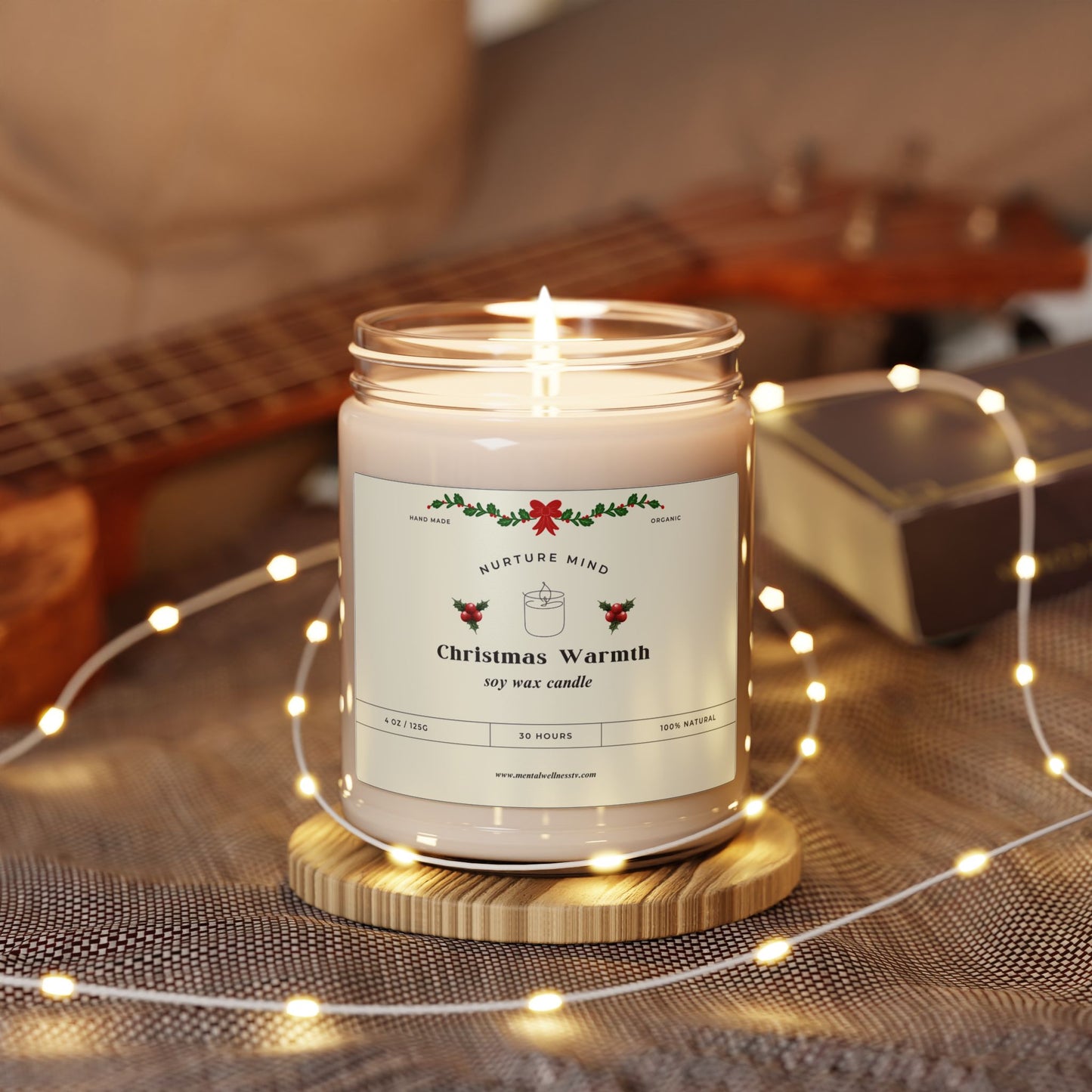 Luxury Hand-Poured Scented Soy Candle - Christmas Warmth