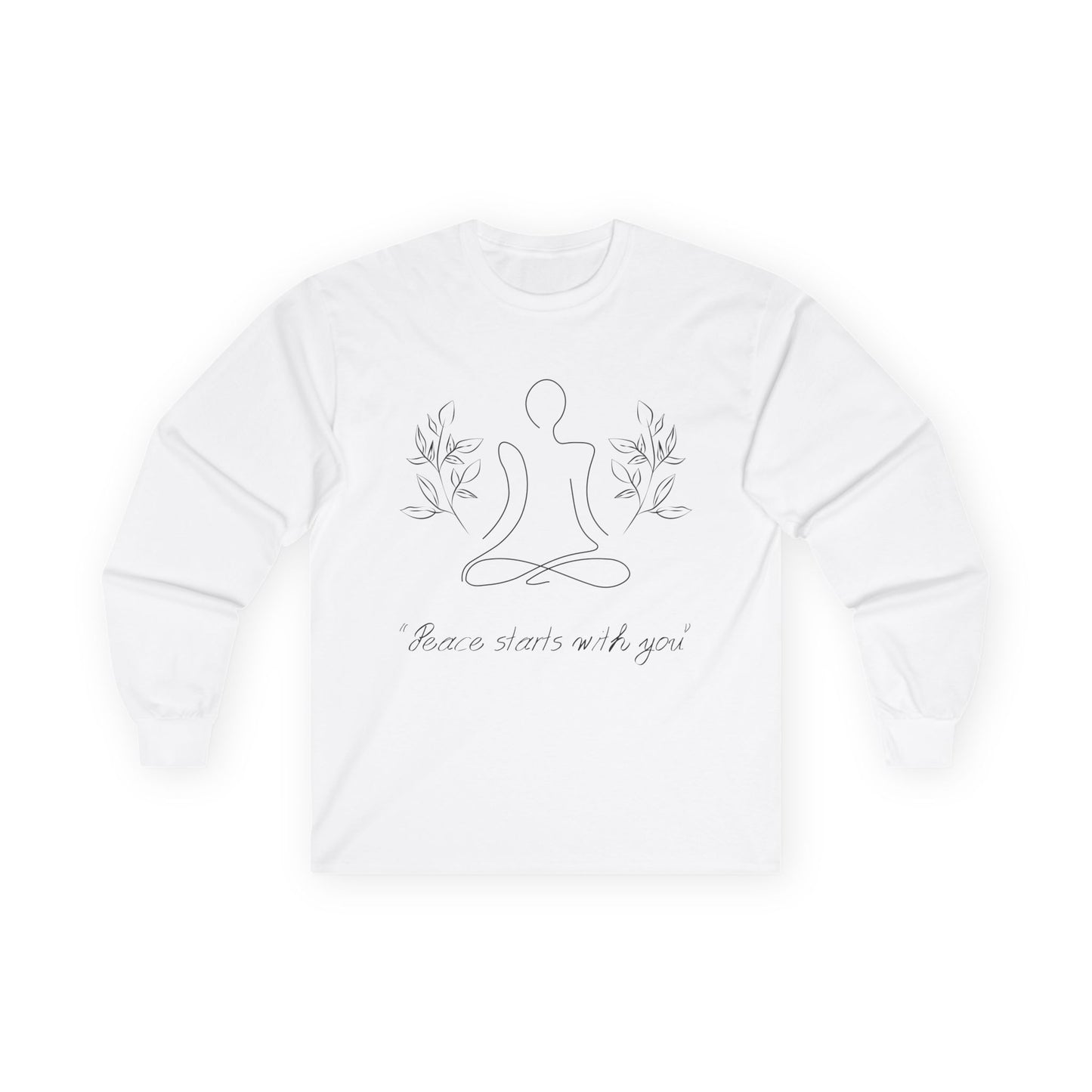 Peace Starts with You Cotton Crewneck Sweatshirt