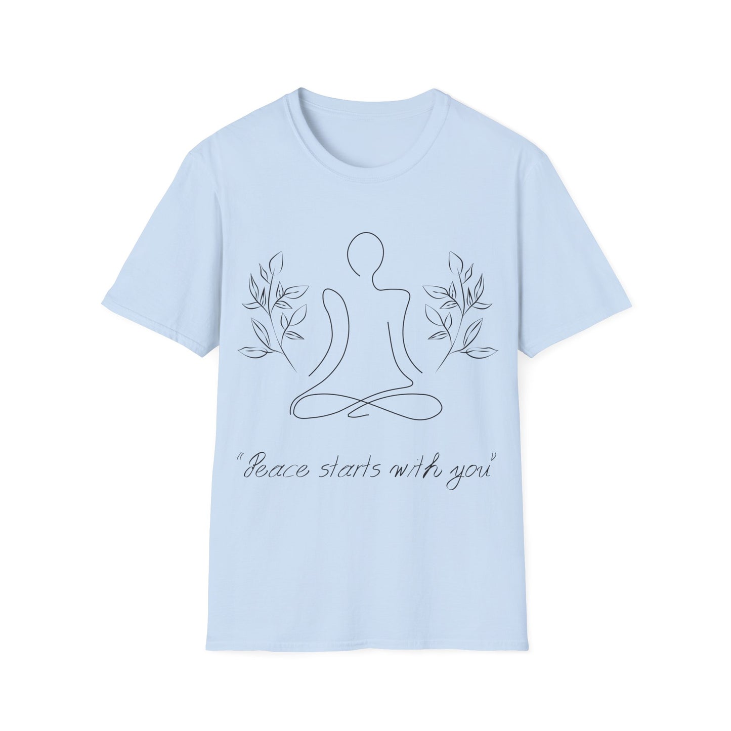 Peace Starts with You" Cotton T-Shirt