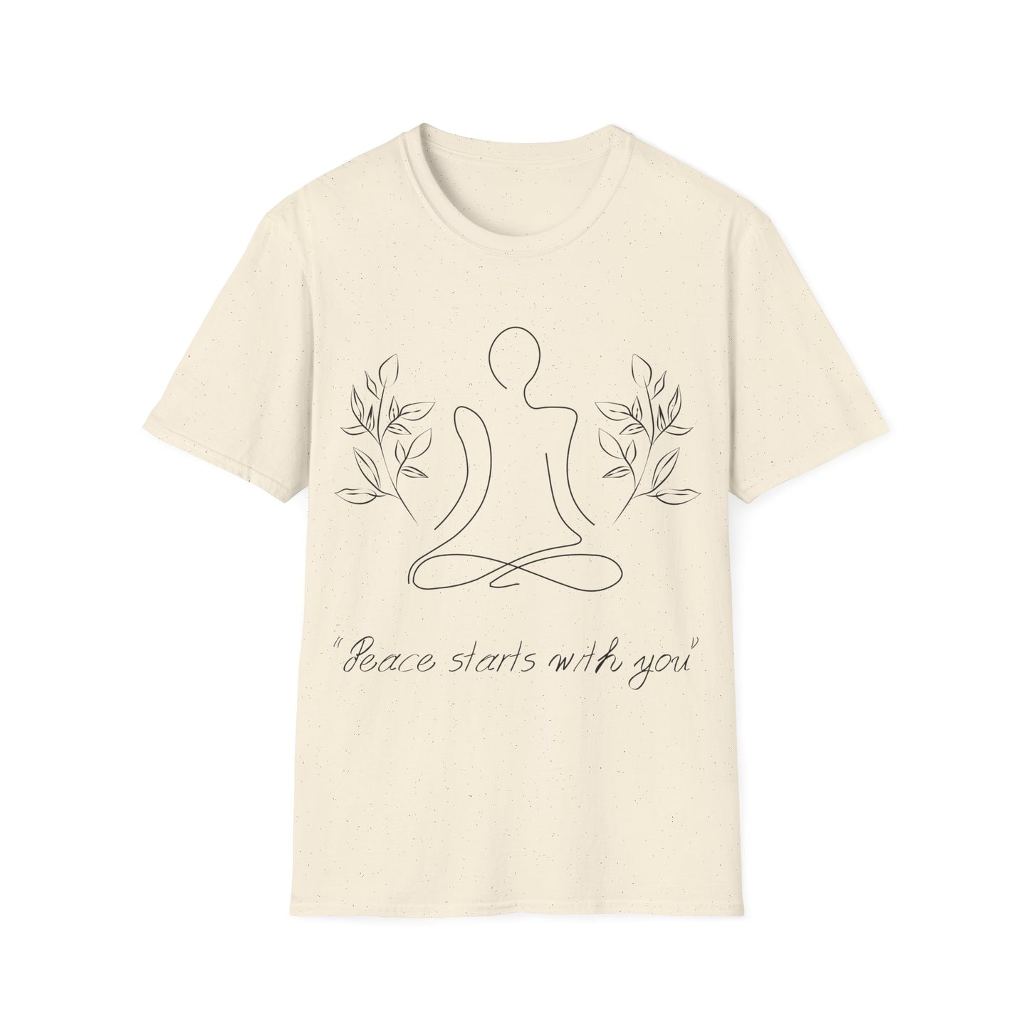 Peace Starts with You" Cotton T-Shirt