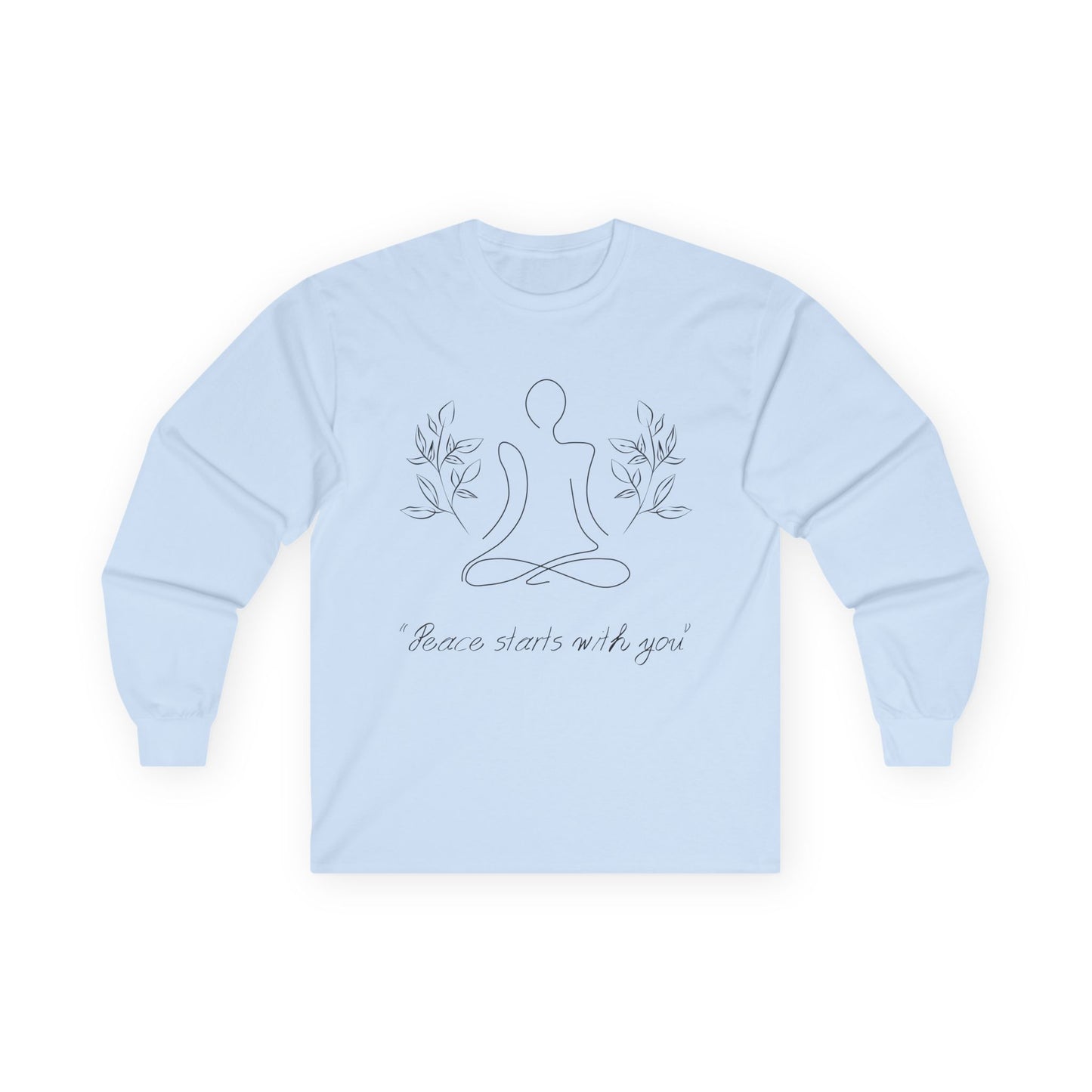 Peace Starts with You Cotton Crewneck Sweatshirt