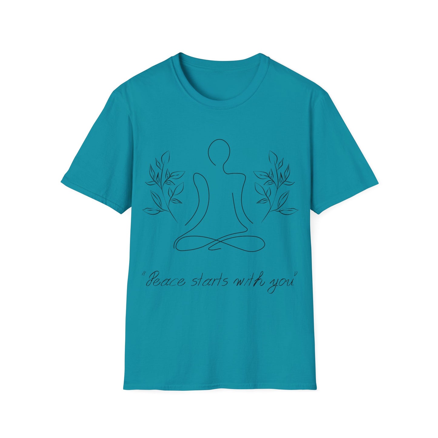 Peace Starts with You" Cotton T-Shirt