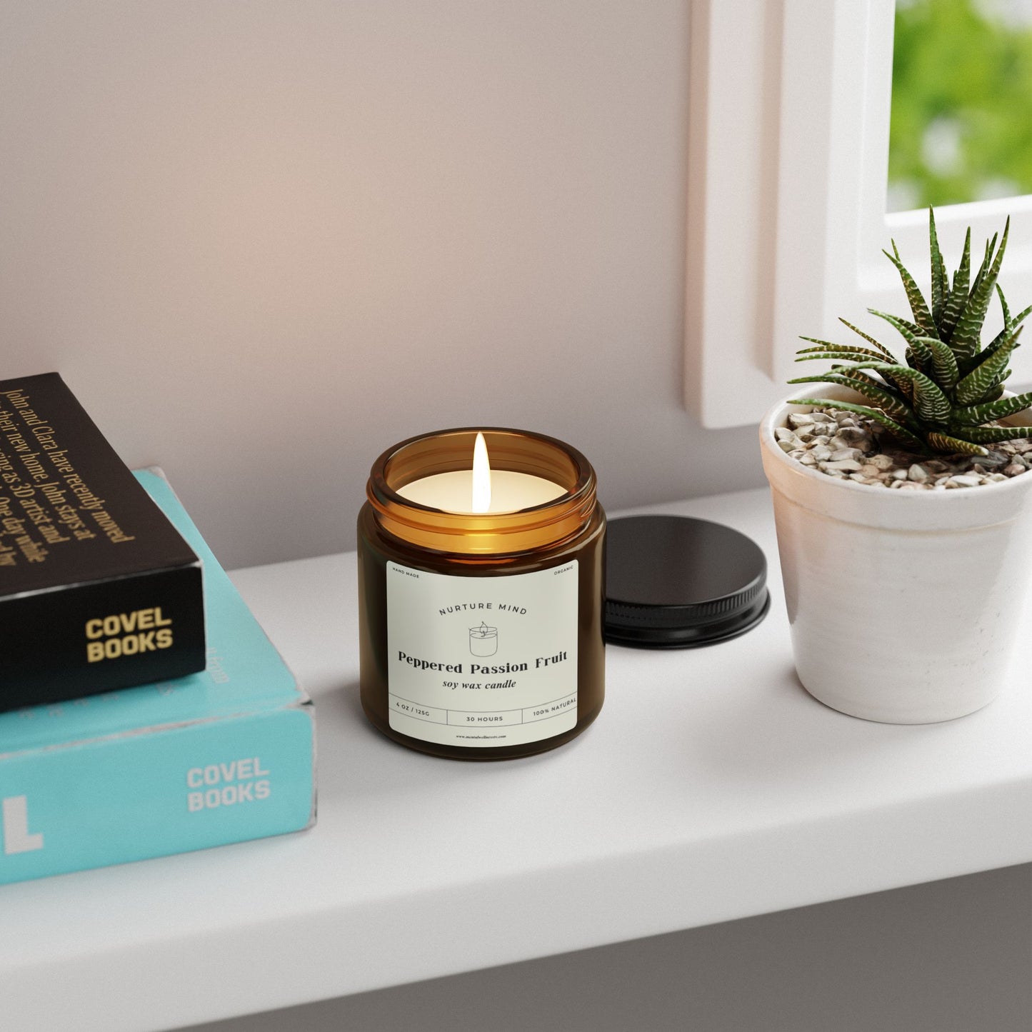 Luxury Hand-Poured Scented Soy Candle - Peppered Passionfruit
