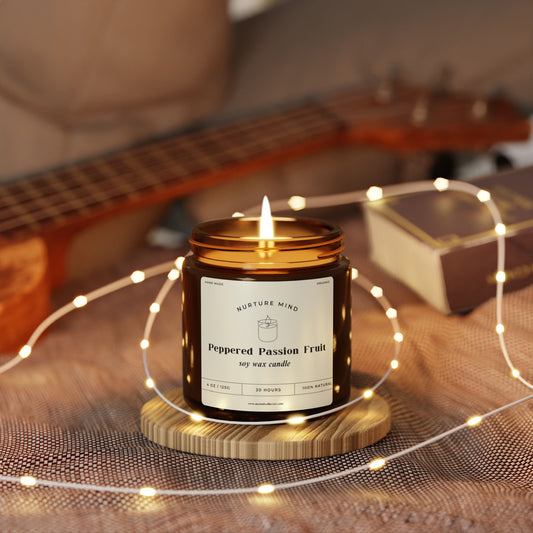 Luxury Hand-Poured Scented Candle Soy - Peppered Passionfruit