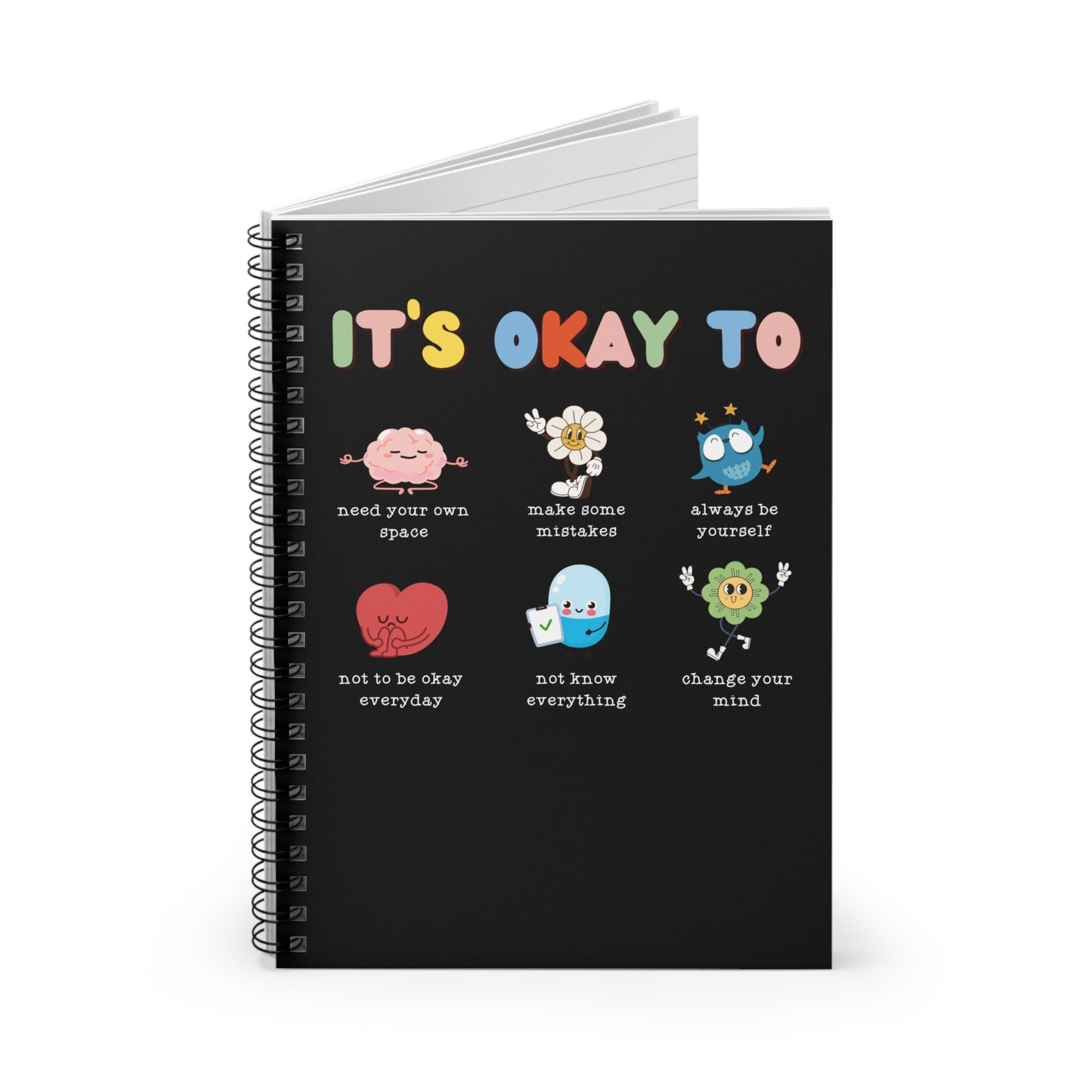 It's Okay to Spiral Notebook - Ruled Line