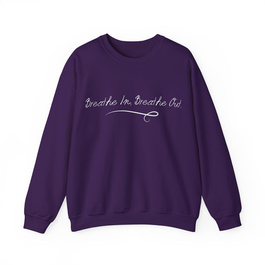 Breathe In, Breathe Out" Hoodie – Mindfulness & Calm Graphic Sweatshirt