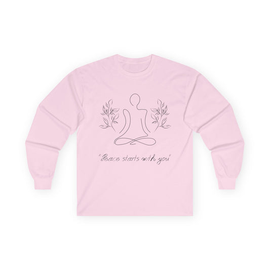 Peace Starts with You Cotton Crewneck Sweatshirt
