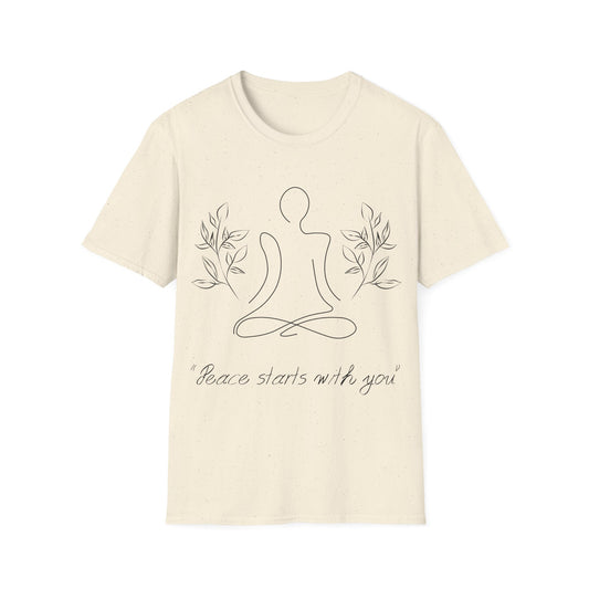 Peace Starts with You" Cotton T-Shirt