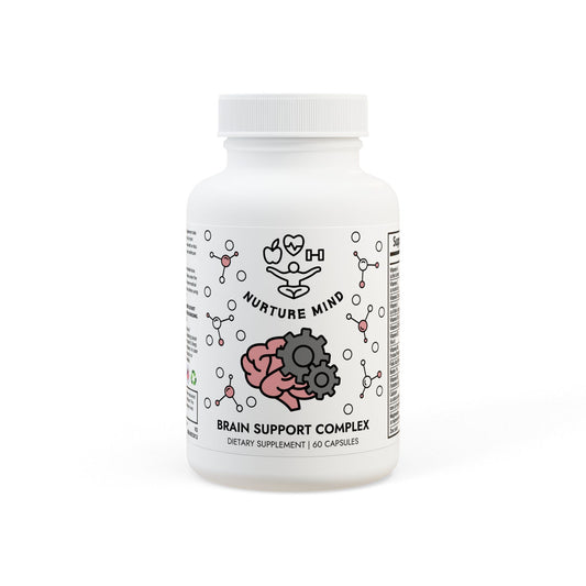 Brain Support Complex Supplement (60 Capsules) Non-GMO & Lactose-Free