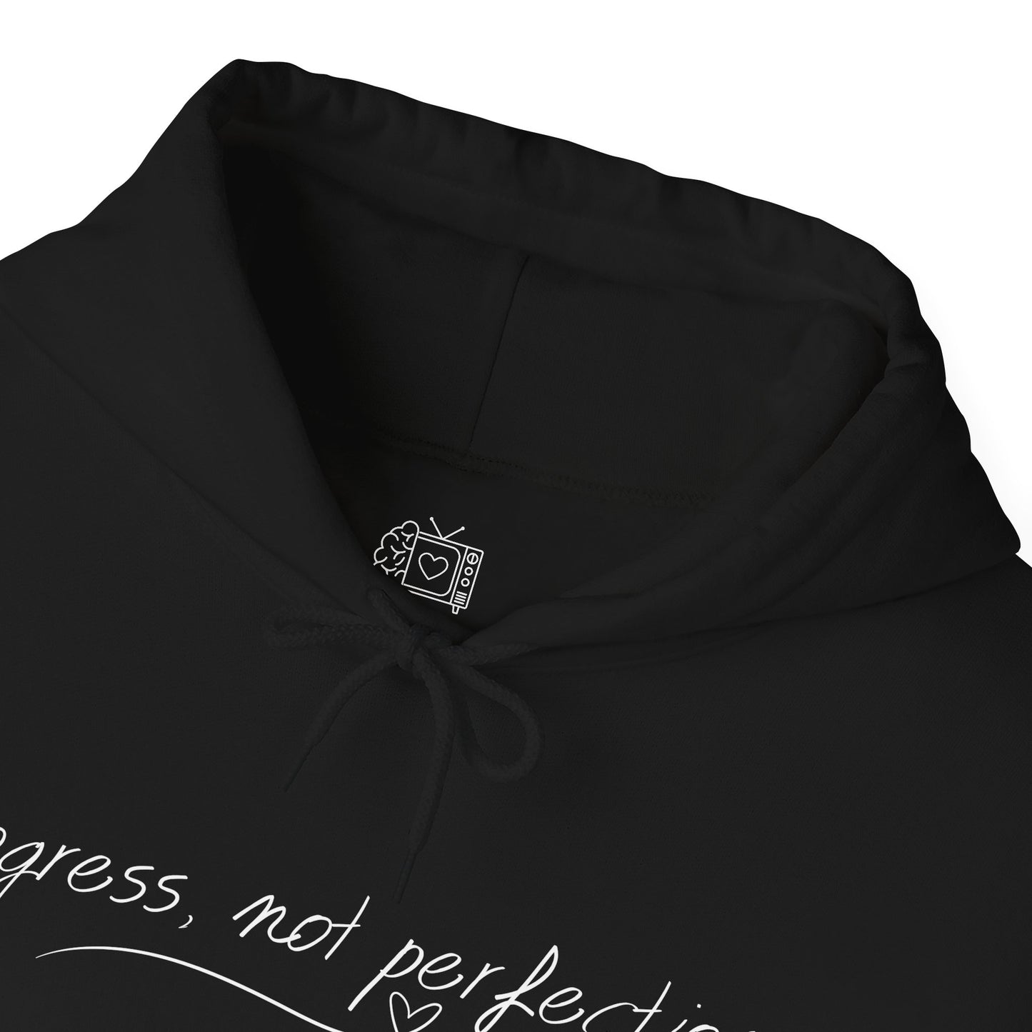 Progress, Not Perfection" Motivational Hoodie – Unisex Mental Wellness Sweatshirt