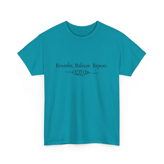 Breathe, Release, Repeat – Unisex Heavy Cotton Tee