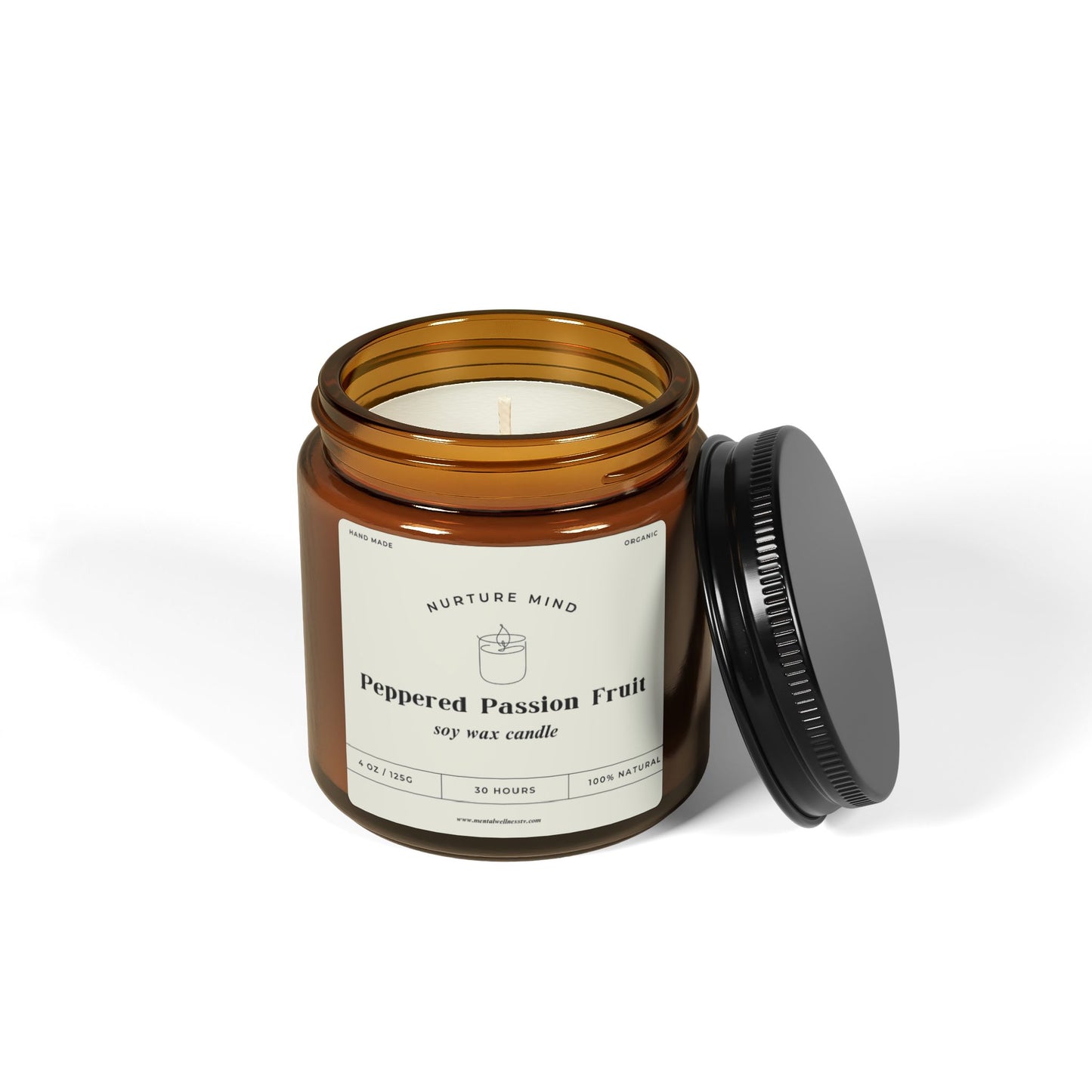 Luxury Hand-Poured Scented Candle Soy - Peppered Passionfruit